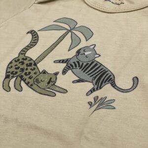 Body Manga Corta Estampado gatos